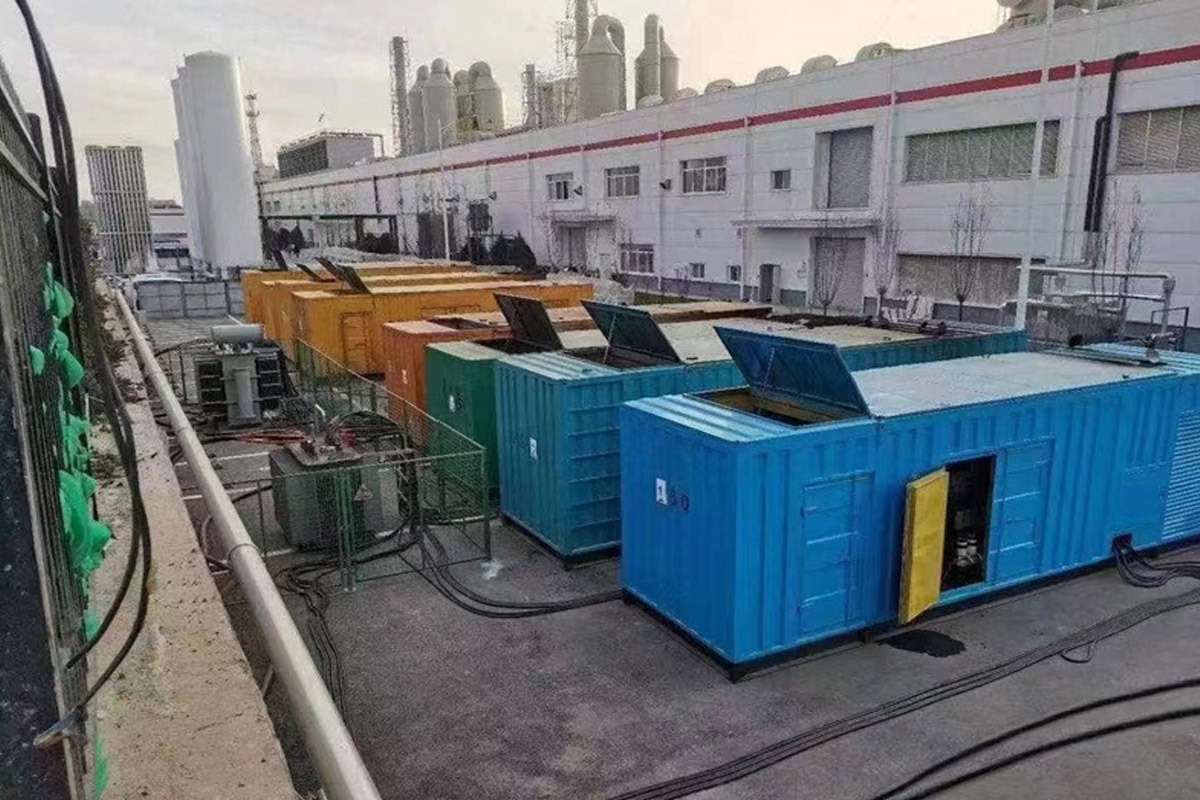 门头沟发电机租赁施工现场